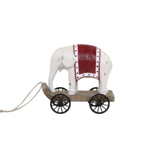 Joulukoriste vintage norsu valkoisella taustalla