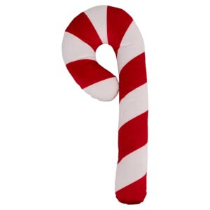 koristetyyny karkin muodossa punavalkoisessa värissä valkoisella taustalla