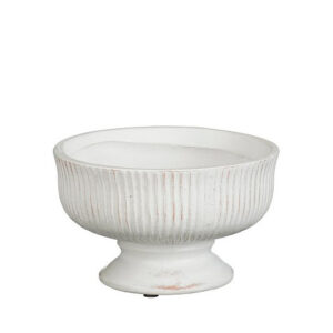 kukkaruukku jalalla ja uurretuilla reunoilla valkoisella taustalla